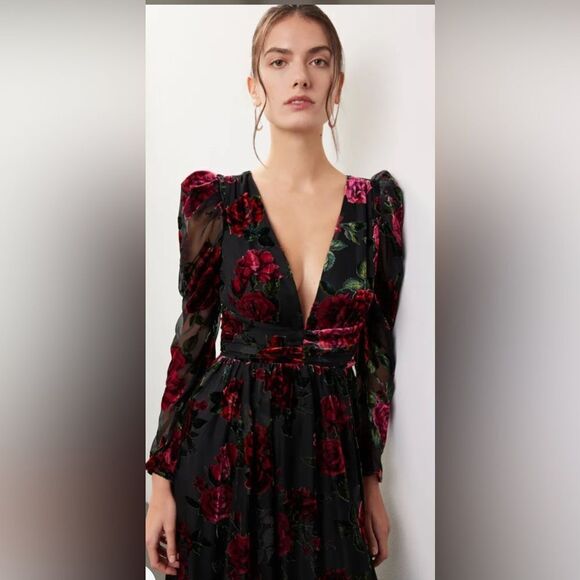 Rachel Parcell Burnout Velvet Dress Size 0 - Picture 4 of 10